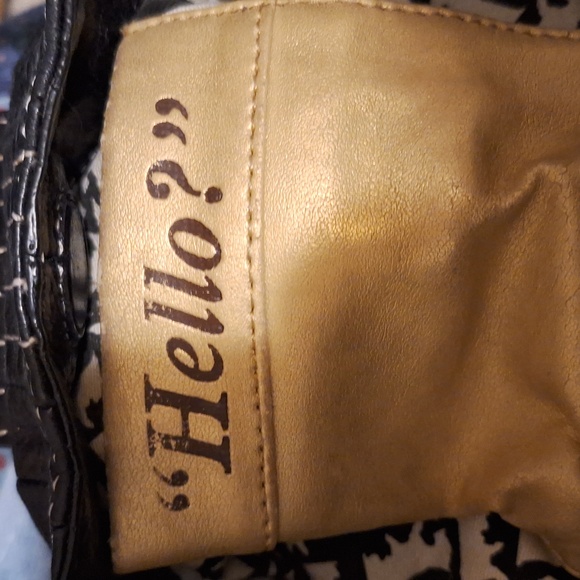 Juicy Couture Vintage Black Leather hobo hand bag EUC 13x8 - Picture 5 of 10